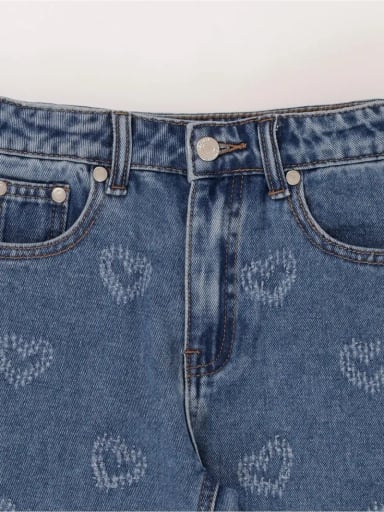 JEAN DENIM ALGODÓN BORDADO NIÑA HARVEST - 3