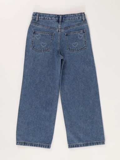 JEAN DENIM ALGODÓN BORDADO NIÑA HARVEST - 2