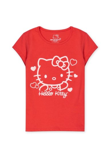 POLO MANGA CORTA ALGODÓN NIÑA HELLO KITTY ROJO BA6918R