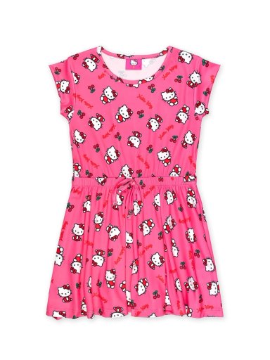 VESTIDO NIÑA HELLO KITTY CHICLE BA0121R