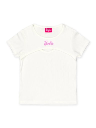 POLO MANGA CORTA NIÑA BARBIE ECRU BA6908R