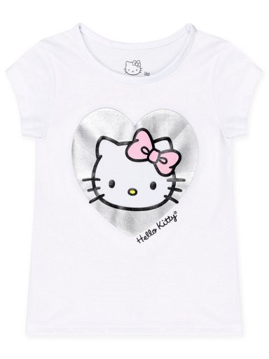 POLO MANGA CORTA ALGODÓN NIÑA HELLO KITTY BLANCO