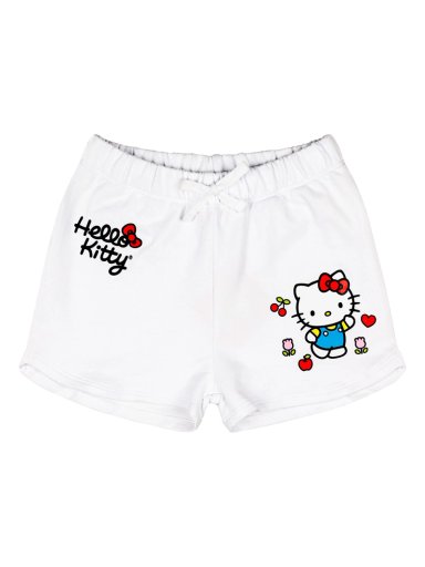 SHORT ALGODÓN REGULAR NIÑA HELLO KITTY ECRU