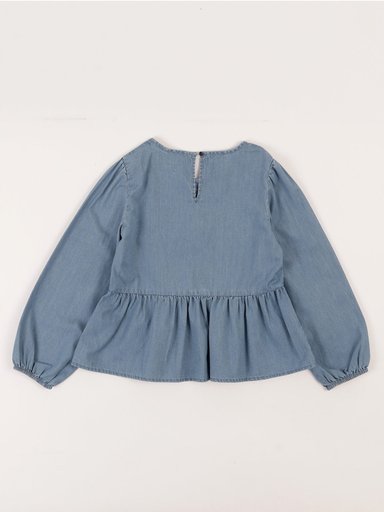 BLUSA MANGA LARGA DENIM ALGODÓN NIÑA HARVEST - 2