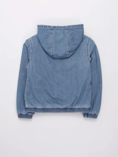 CASACA CAPUCHA DENIM ALGODÓN NIÑA INDEX - 2