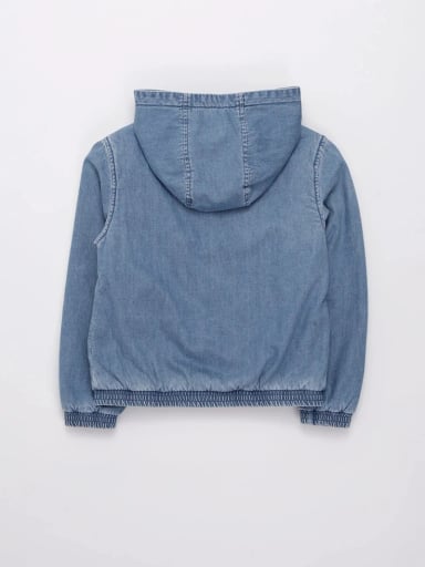 CASACA CAPUCHA DENIM ALGODÓN NIÑA INDEX - 2