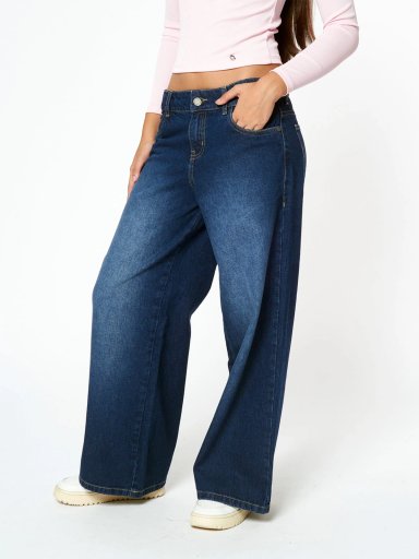 JEAN WIDE LEG FIT ALGODÓN NIÑA BLUES BY MILK NAENIA - 2