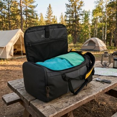 PACK XTREM: MOCHILA MALETÍN VIAJERA NEGRA MOUNTAIN + NECESER VOYAGER - 12