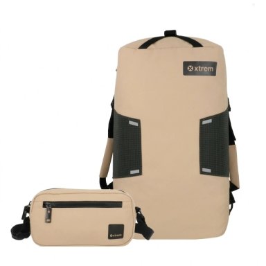 PACK XTREM:  MOCHILA MALETÍN VIAJERA BEIGE MOUNTAIN + NECESER CAMBER - 2