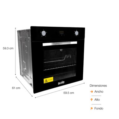HORNO EMPOTRABLE GN SOLE CONVECTOR ROST - 6