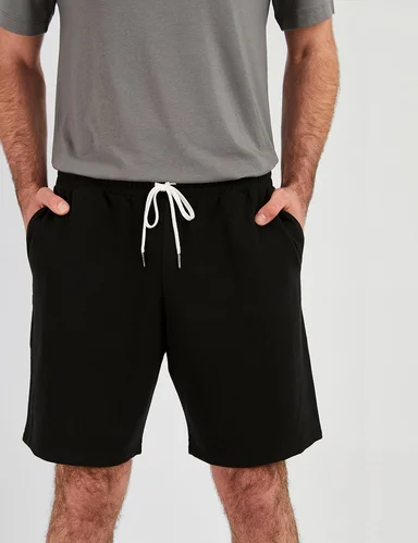 PIJAMA SHORT HOMBRE IN BLOOM NEGRO - 1