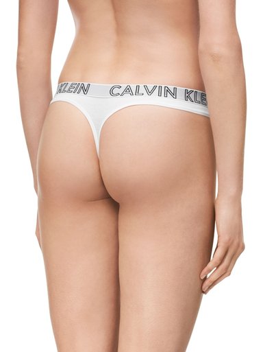 CALZÓN ALGODÓN MUJER CALVIN KLEIN BLANCO THONG QD3636100 - 2