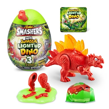 FIGURA DE ACCION SMASHERS 74107 MINI DINO JURASICO LUMINOSO SORPRESA ASST - 1