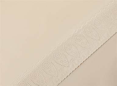 SET SÁBANAS NEW BRODERIE LISO KING 100% ALGODÓN 180 HILOS TAUPE - 3