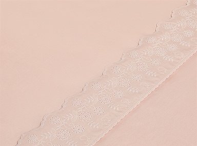 SET SÁBANAS BRODERIE LISO KING 100% ALGODÓN 180 HILOS PALO ROSA - 3