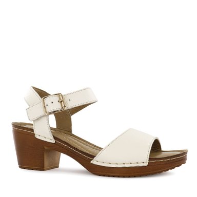 SANDALIA TACO ECCO CUERO MUJER MIKA04 MARFIL - 1