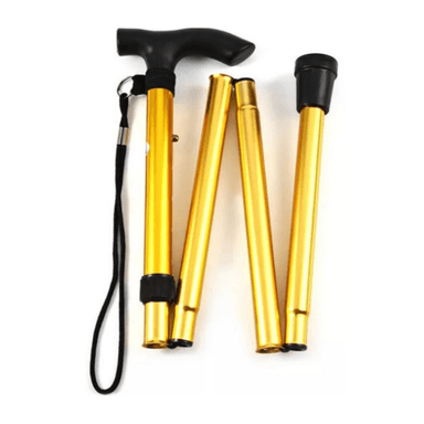 BASTÓN PLEGABLE ORTOPÉDICO ALUMINIO AMARILLO - 2