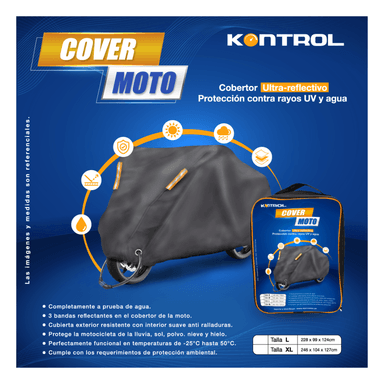 COBERTOR MOTO PESADO IMPERMEABLE MAXCOVER TALLA L - 3