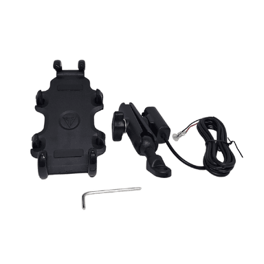 SOPORTE DE CELULAR PARA MOTO CON ROTACIÓN 360 Y CARGADOR USB DESMONTABLE PARA ESPEJO - 3