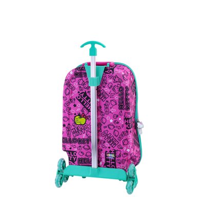 SET MALETA SCOOL FULL 3D EVA TRIPLE RUEDA RANGER HELLO KITTY - 2