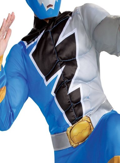 DISFRAZ NIÑO DISGUISE AZUL POWER RANGER BLUE DINO FURY TALLA S 4-6 - 3