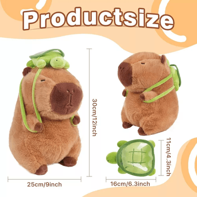 PELUCHE CAPIBARA CAPYBARA MOCHILA TORTUGA 22CM - 2
