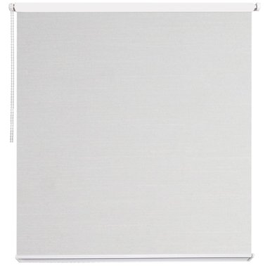 CORTINA ROLLER DECOR HOUSE BLACKOUT TEXTIL RÚSTICO 230 CM ANCHO X 140 CM ALTO BLANCO - 1