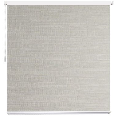 CORTINA ROLLER DECOR HOUSE BLACKOUT TEXTIL RÚSTICO 210 CM ANCHO X 160 CM ALTO CREMA - 1