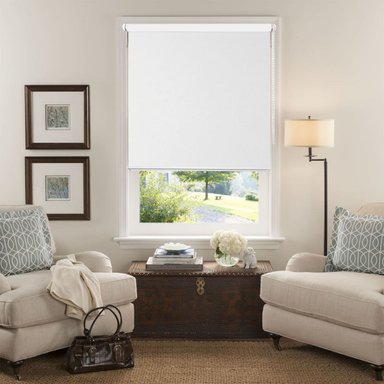 CORTINA ROLLER DECOR HOUSE BLACKOUT TEXTIL NATURAL 240 CM ANCHO X 80 CM ALTO BLANCO - 2