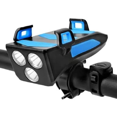 LINTERNA TIMBRE CON SOPORTE DE CELULAR PARA BICICLETA - 1
