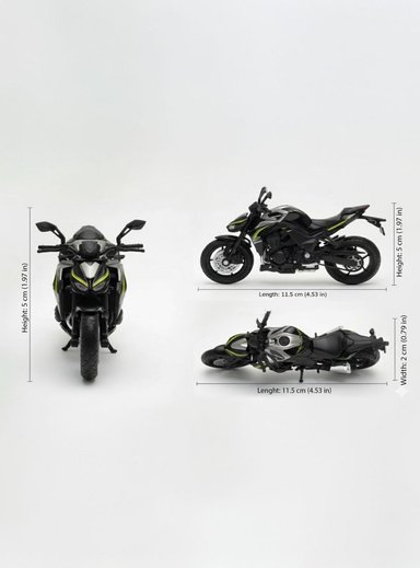 MOTO KAWASAKI 2017 Z1000 R ESCALA 1:18 - WELLY - PERÚ - 2