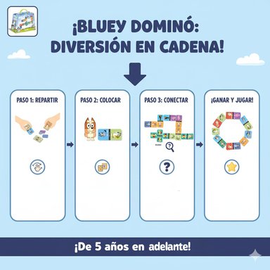 JUEGO DE MESA - DOMINO - BLUEY - PERÚ - 7