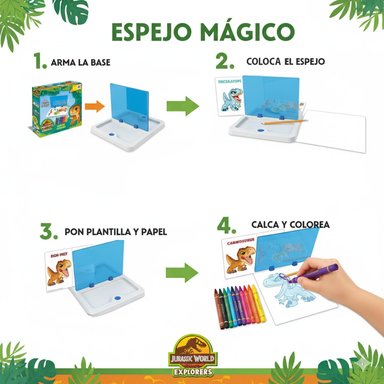 JUEGO EDUCATIVO ESPEJO MÁGICO - JURASSIC - PERÚ - 6