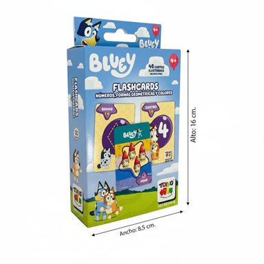 JUEGO EDUCATIVO FLASH CARDS NÚMEROS COLORES FIGURAS - BLUEY - PERÚ - 6