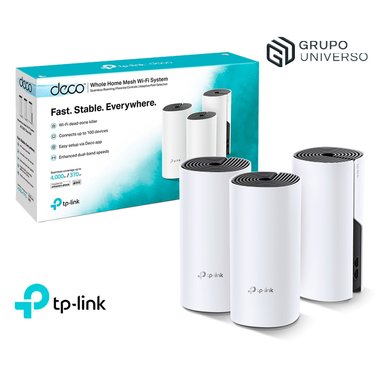 EXTENSOR TP-LINK TPLINK DECO M4 3 PACK SISTEMA WI-FI 5 GHZ 2,4 GHZ MESH AC1200 - 1