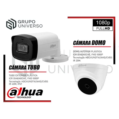 KIT 16 CÁMARA SEGURIDAD DAHUA 13020416039 40MTS MAYOR ALCANCE FULL HD + DISCO P2P 1 TB - 4