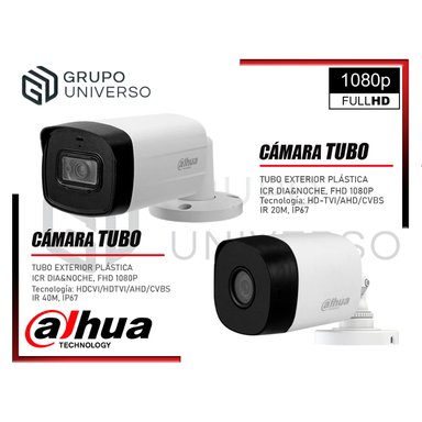 KIT 8 CÁMARA SEGURIDAD DAHUA 13020608071 40M LARGO ALCANCE EXTERIOR FULL HD + DISCO 1 TB - 4