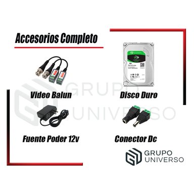 KIT 5 CÁMARA SEGURIDAD DAHUA 13020605086 EXTERIOR VARIFOCAL FULL HD + DISCO P2P 2 TB - 5