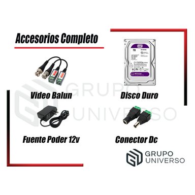 CÁMARAS SEGURIDAD DAHUA KIT 16 5MP + DISCO 2TB VISION NOCTURNA FULL COLOR - 5