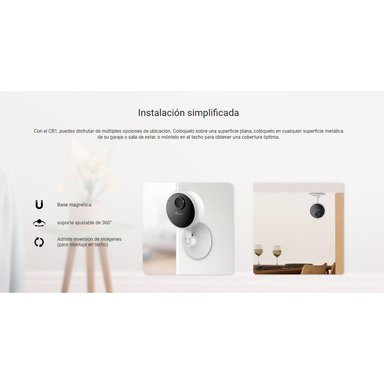 CÁMARA EZVIZ CB1 1080P INALÁMBRICA INTERIOR CB1 FULL HD CON BATERIA + SD 256 GB - 3