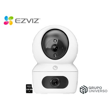 CÁMARA EZVIZ WIFI H7C 4MP + 4MP DOBLE LENTE INTERIOR 360° + SD 128 GB - 1
