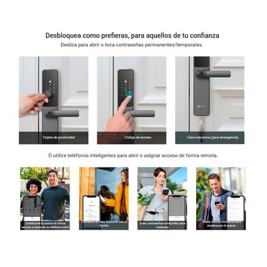 CERRADURA EZVIZ DL05 GRAFITO ELECTRÓNICA INTELIGENTE CON HUELLA DACTILAR IP65 - 2