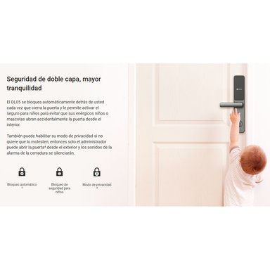 CERRADURA EZVIZ DL05 GRAFITO ELECTRÓNICA INTELIGENTE CON HUELLA DACTILAR IP65 - 3