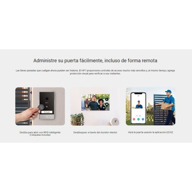 ACCESORIOS SEGURIDAD EZVIZ HP7 2K (128GB) BLANCO VIDEOPORTERO INTELIGENTE HP7 2K EXTERIOR LCD 7 + SD 128GB - 3
