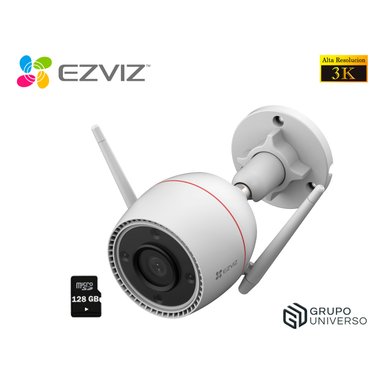 CÁMARA SEGURIDAD EZVIZ H3C 5MP 3K WIFI EXTERIOR IP67 NOCHE MICROSD 128 GB - 1