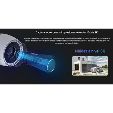 CÁMARA SEGURIDAD EZVIZ H3C 5MP 3K WIFI EXTERIOR IP67 NOCHE MICROSD 256 GB - 3