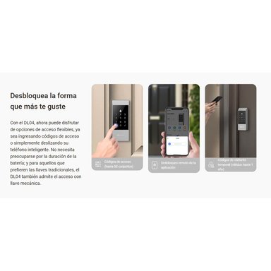 CERRADURA INTELIGENTE EZVIZ DL04 GRAFITO DESBLOQUEO REMOTO CON BATERIA IP54 - 2