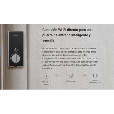 CERRADURA INTELIGENTE EZVIZ DL04 GRAFITO DESBLOQUEO REMOTO CON BATERIA IP54 - 3