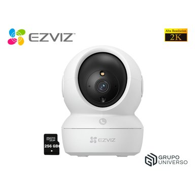 CÁMARA SEGURIDAD EZVIZ H6C 3MP PRO WIFI GIRA 360 LLAMADA APP + MICRO SD 256 GB - 1