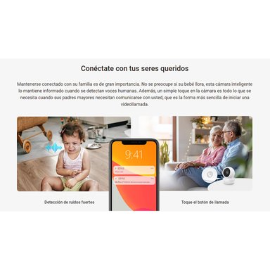 CÁMARA SEGURIDAD EZVIZ H6C 3MP PRO WIFI GIRA 360 LLAMADA APP + MICRO SD 256 GB - 3